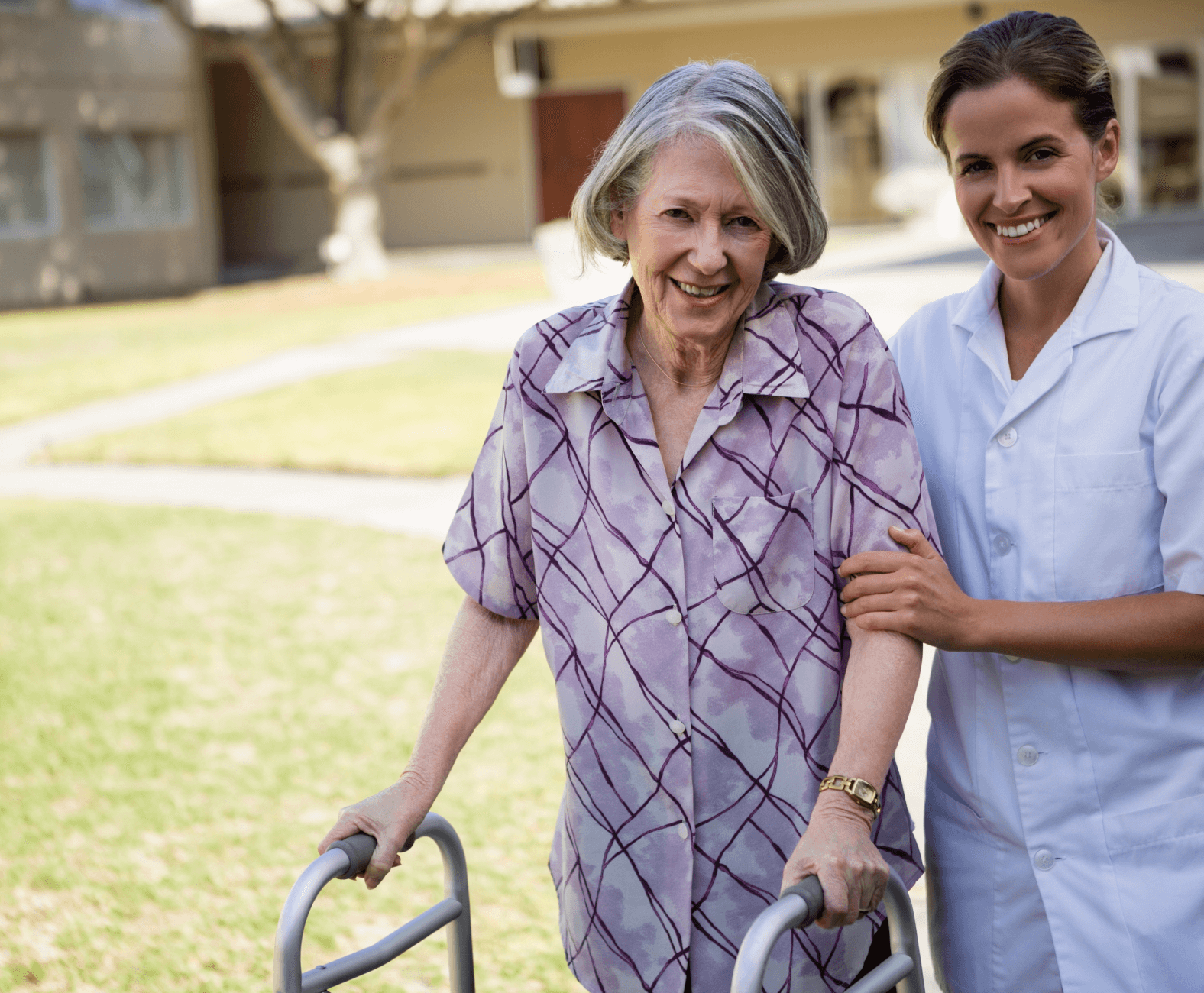 Senior with Mobility Issues being helped